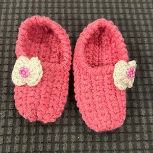 Baby girl bootie’s hand knitted